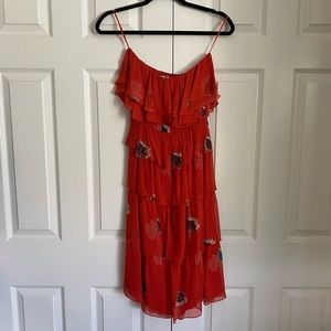 Rebecca Taylor Strapless Ruffle Dress